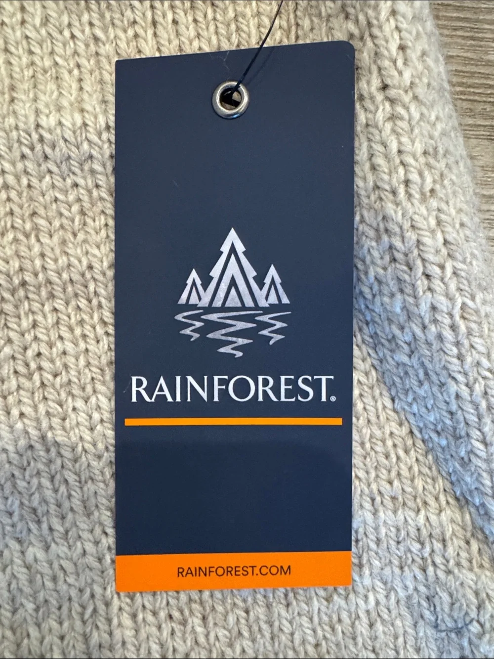 RAINFOREST Mont Tremblant Men’s Rib Knit Quarter-Zip Sweater Oatmeal RF3508